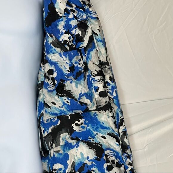 ERL Blue Skull Padded Puffer Jacket with Hood | L - Picture 12 of 13